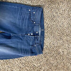 7 For All Mankind Josefina Skinny Boyfriend Jeans Button Fly Women’s Size 25